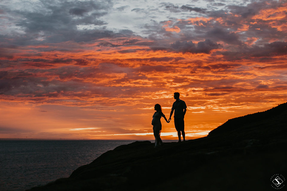 Sessão Gestante ao Nacer do Sol - Amabile